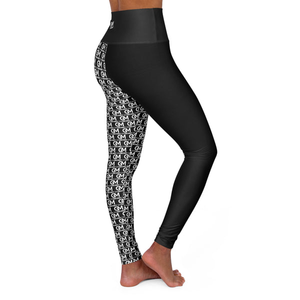 Gym Money Monogram High Waisted Yoga Leggings (Black)