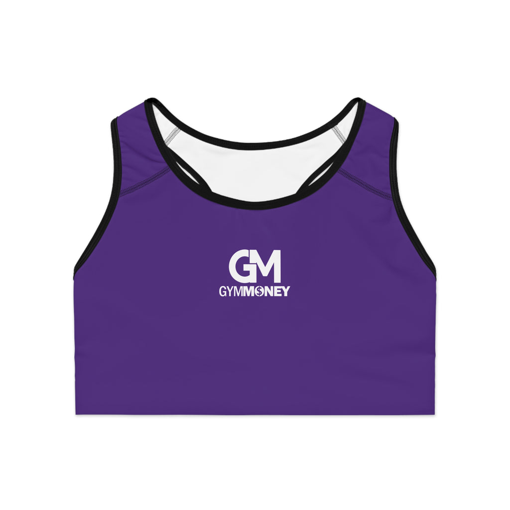 Gym Money Monogram Sports Bra (Purple)