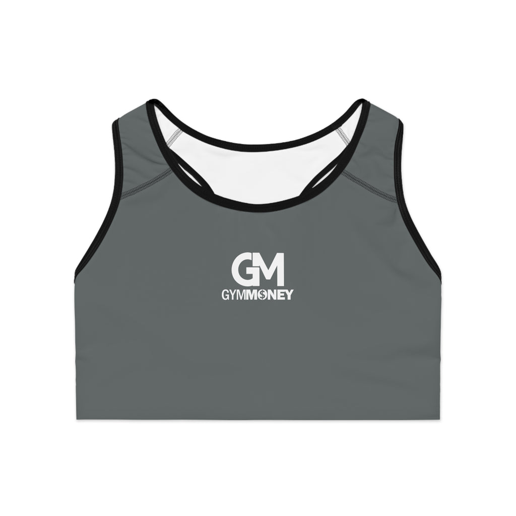 Gym Money Monogram Sports Bra (Dark Grey)