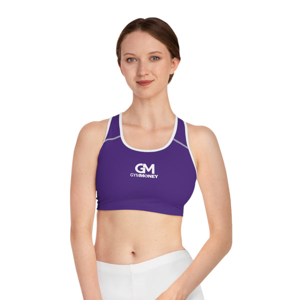 Gym Money Monogram Sports Bra (Purple)