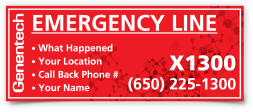 GNE Emergency Hard Hat Sticker