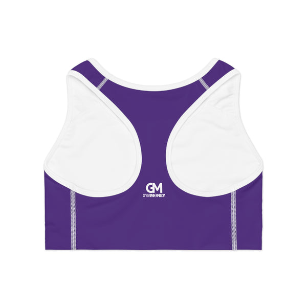 Gym Money Monogram Sports Bra (Purple)