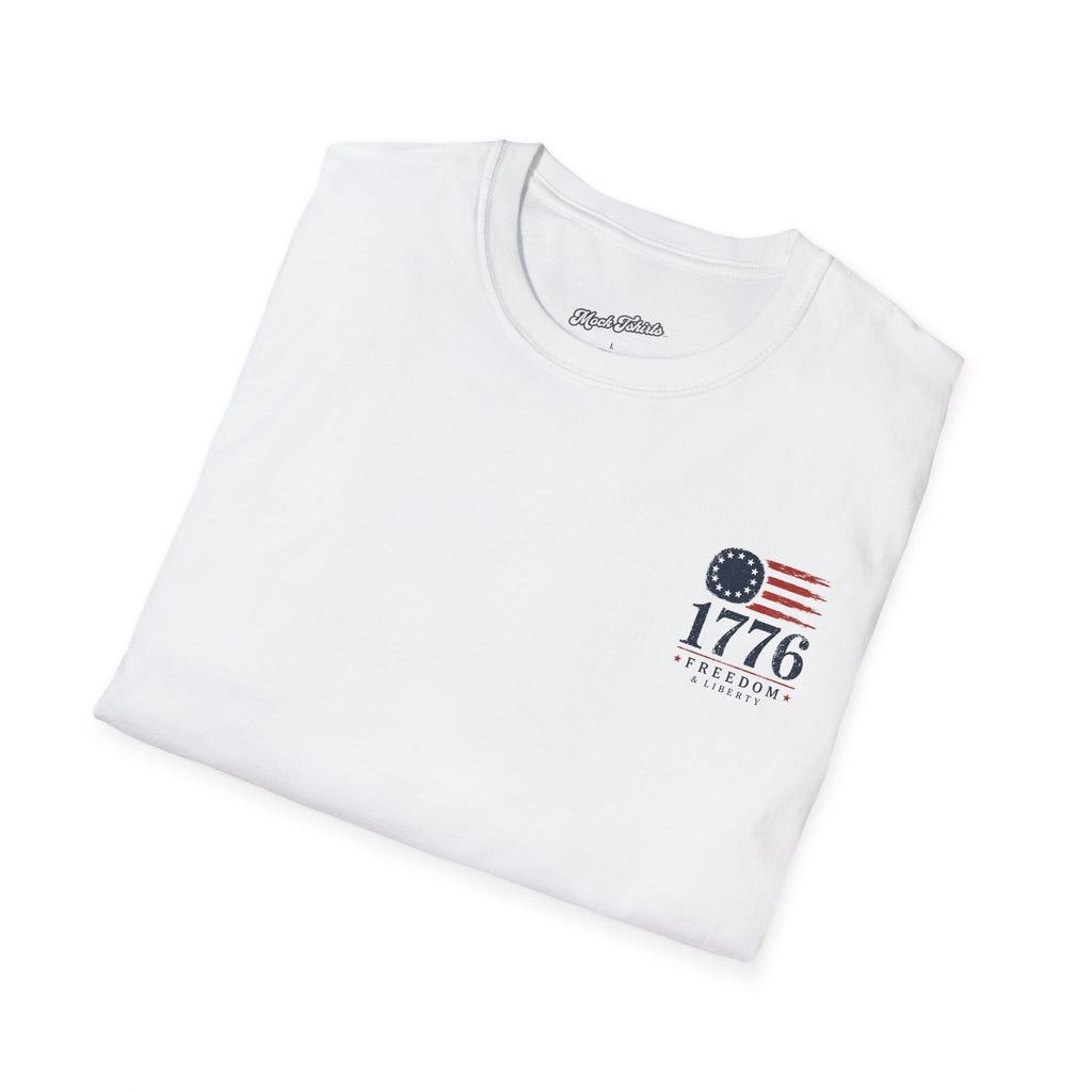 1776 Freedom & Liberty T-Shirt - Vintage American Flag Patriotic Tee