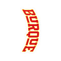Burque Vinyl Sticker (Kiss-Cut Decal, Red and Gold)