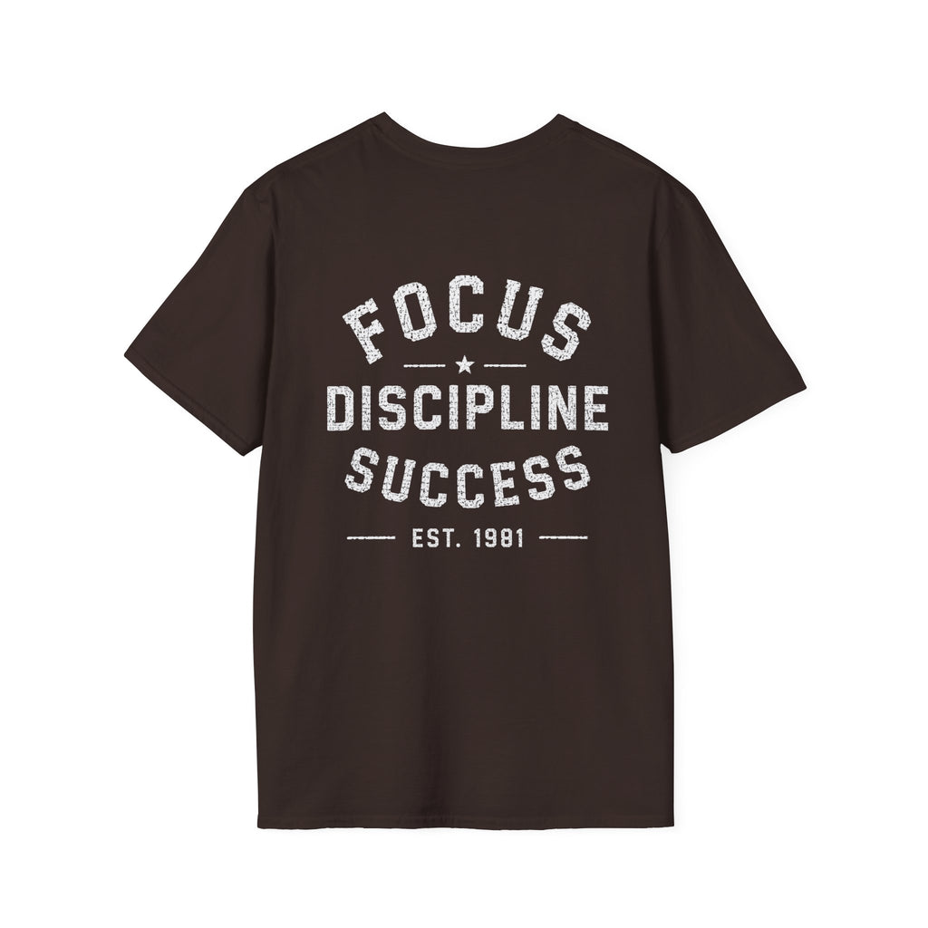 Focus Discipline Success T-Shirt — Motivational Graphic Tee (Est. 1981)