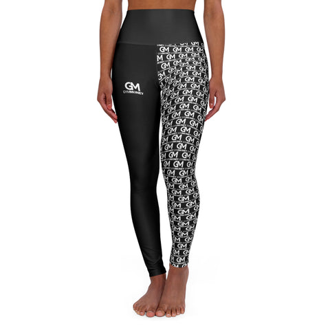 Gym Money Monogram High Waisted Yoga Leggings (Black)