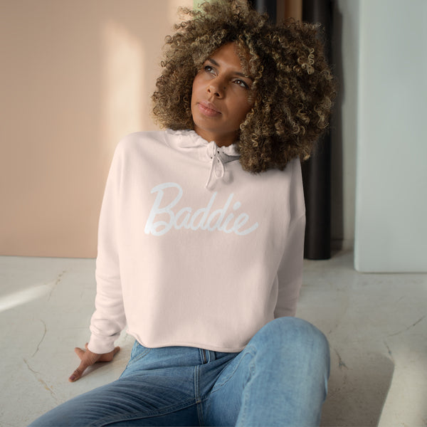 🌈 "Chic Baddie" Crop Hoodie - Embrace Your Boldness with Barbie Font Inspired, Trendsetting Streetwear 🌈
