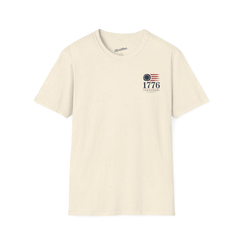 1776 Freedom & Liberty T-Shirt - Vintage American Flag Patriotic Tee