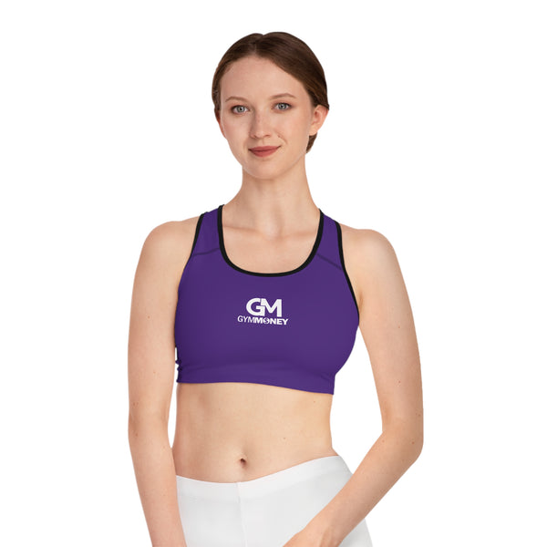 Gym Money Monogram Sports Bra (Purple)