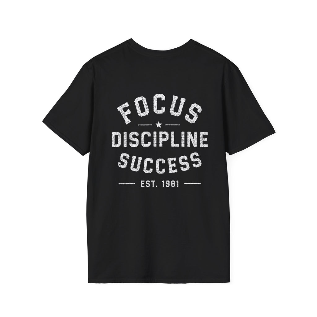 Focus Discipline Success T-Shirt — Motivational Graphic Tee (Est. 1981)
