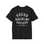 Focus Discipline Success T-Shirt — Motivational Graphic Tee (Est. 1981)
