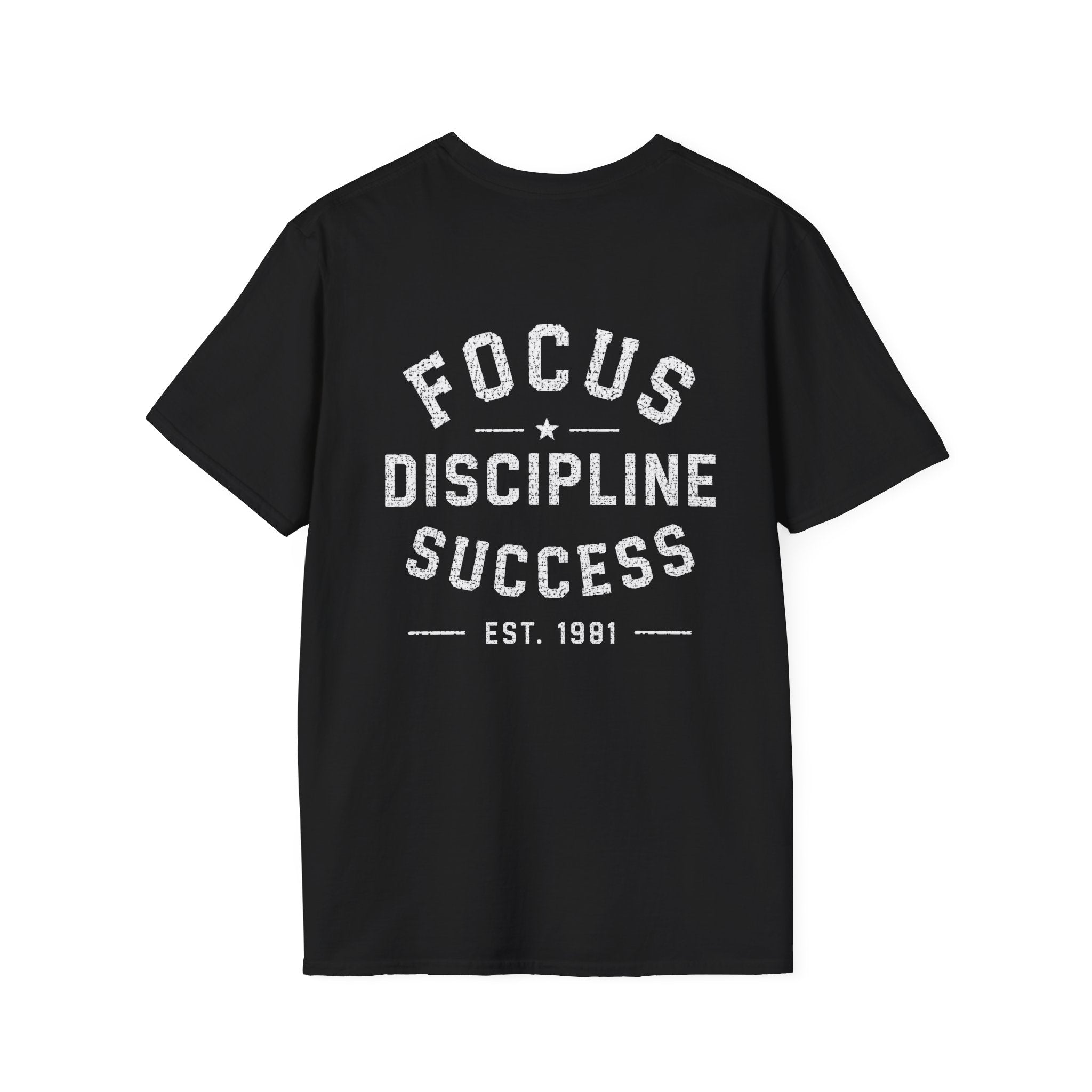 Focus Discipline Success T-Shirt — Motivational Graphic Tee (Est. 1981)