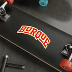 Burque Vinyl Sticker (Kiss-Cut Decal, Red and Gold)
