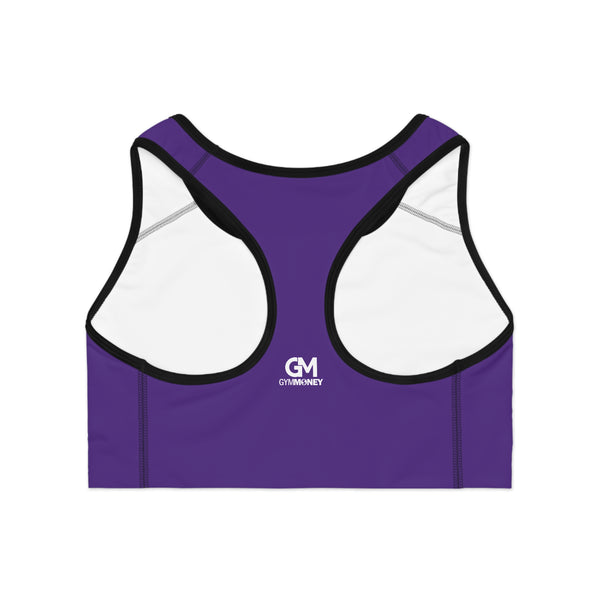 Gym Money Monogram Sports Bra (Purple)