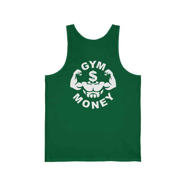 Gym Money Unisex Jersey Tank Top Flex Head