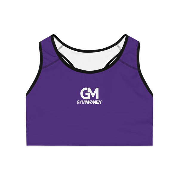 Gym Money Monogram Sports Bra (Purple)