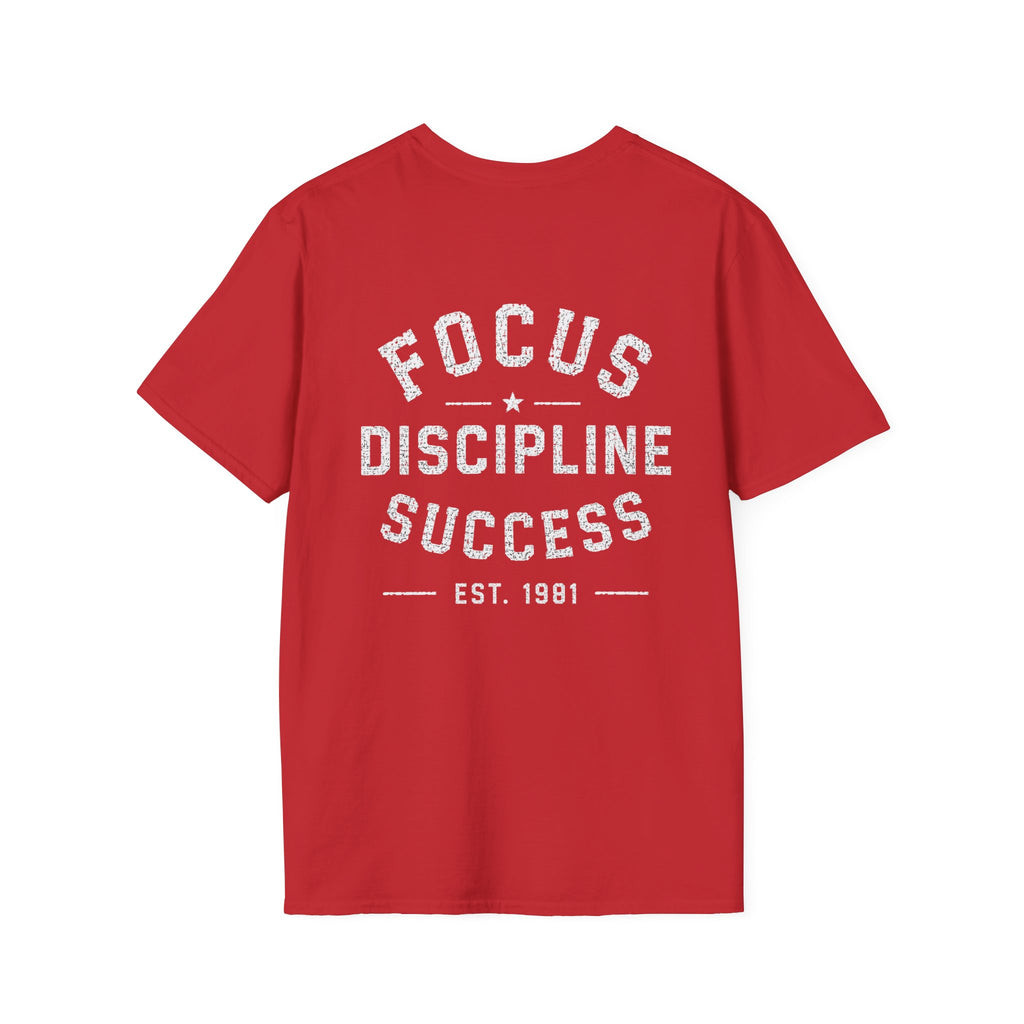 Focus Discipline Success T-Shirt — Motivational Graphic Tee (Est. 1981)