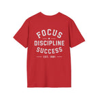 Focus Discipline Success T-Shirt — Motivational Graphic Tee (Est. 1981)