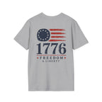 1776 Freedom & Liberty T-Shirt - Vintage American Flag Patriotic Tee