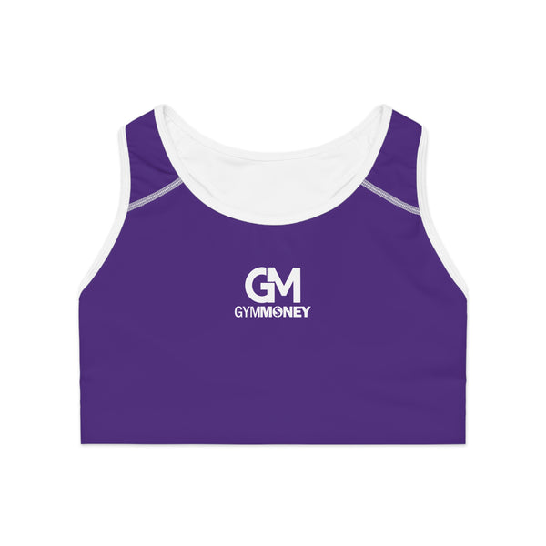 Gym Money Monogram Sports Bra (Purple)