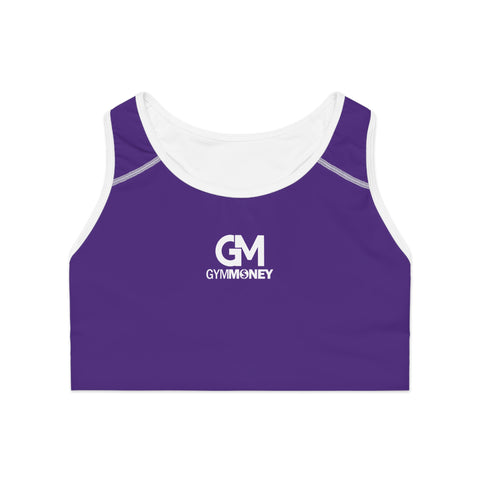Gym Money Monogram Sports Bra (Purple)