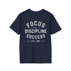 Focus Discipline Success T-Shirt — Motivational Graphic Tee (Est. 1981)