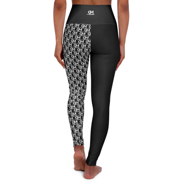 Gym Money Monogram High Waisted Yoga Leggings (Black)