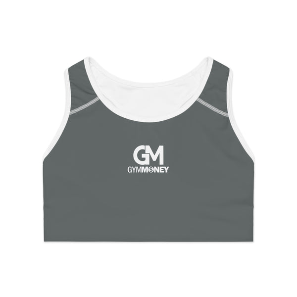 Gym Money Monogram Sports Bra (Dark Grey)
