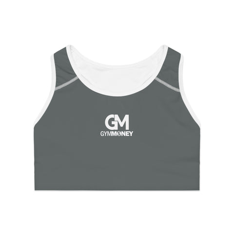 Gym Money Monogram Sports Bra (Dark Grey)
