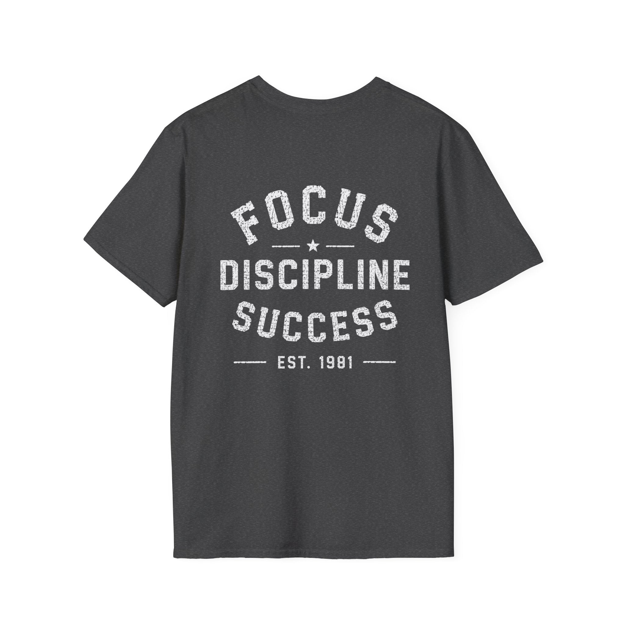 Focus Discipline Success T-Shirt — Motivational Graphic Tee (Est. 1981)