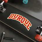 Burque Vinyl Sticker (Kiss-Cut Decal, Red and Gold)