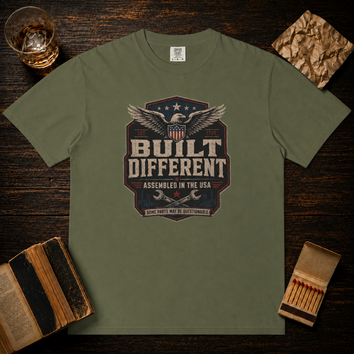 Built Different Assembled In The USA T-Shirt