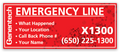 GNE Emergency Hard Hat Sticker