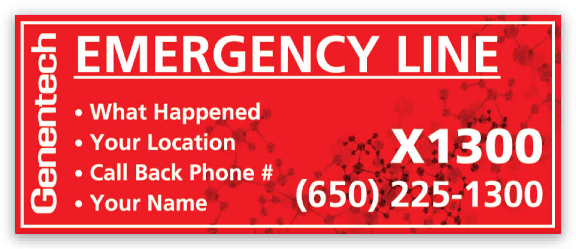 GNE Emergency Hard Hat Sticker